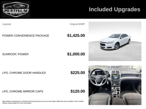 Another view of 2015 Chevrolet Malibu LT for sale in Topeka, KS at Platinum Auto Plaza