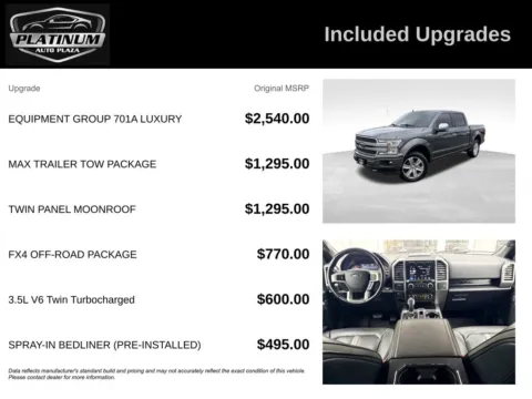Another view of 2018 Ford F-150 Platinum for sale in Topeka, KS at Platinum Auto Plaza