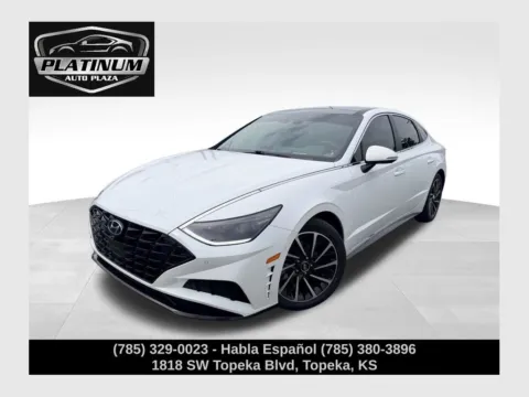 White 2021 Hyundai Sonata Limited for sale in Topeka, KS