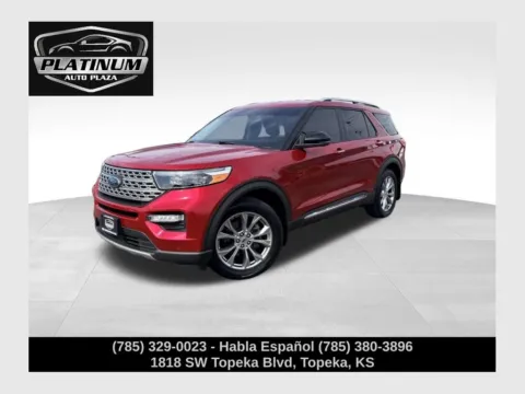 Red 2021 Ford Explorer Limited for sale in Topeka, KS