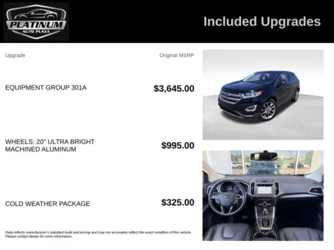 Another view of 2016 Ford Edge Titanium for sale in Topeka, KS at Platinum Auto Plaza