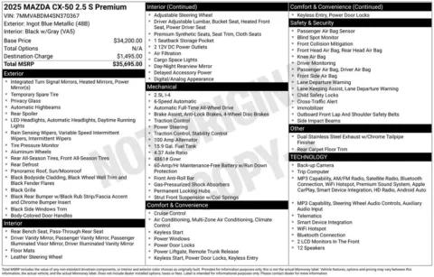 More photos of 2025 Mazda CX-50 2.5 S Premium Package at Platinum Auto Plaza, KS
