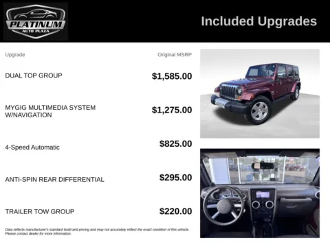 Another view of 2008 Jeep Wrangler Unlimited Sahara for sale in Topeka, KS at Platinum Auto Plaza