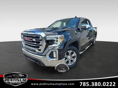 Black 2021 GMC Sierra 1500 Crew Cab SLT Pickup 4D 5 3/4 ft for sale in Topeka, KS