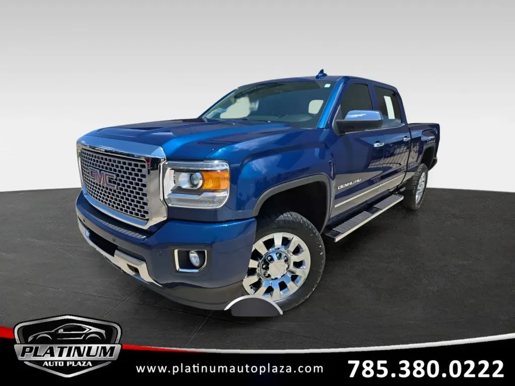 Blue 2017 GMC Sierra 2500 HD Crew Cab Denali Pickup 4D 6 1/2 ft for sale in Topeka, KS