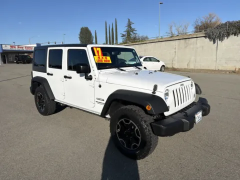White 2017 Jeep Wrangler Unlimited Sport for sale in Redding, CA