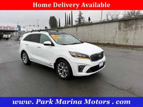 White 2019 Kia Sorento SX Limited V6 for sale in Redding, CA