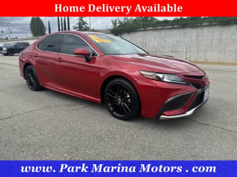 Red 2021 Toyota Camry XSE for sale in Redding, CA