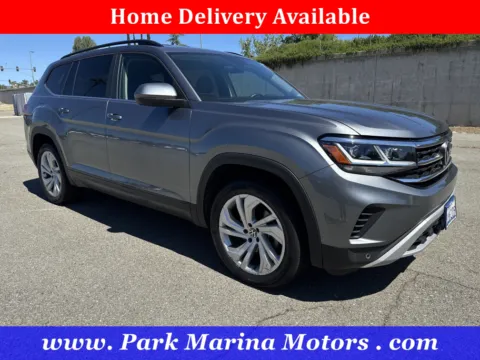 Blue 2021 Volkswagen Atlas 3.6L V6 SE w/Technology for sale in Redding, CA