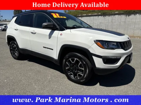 White 2021 Jeep Compass Trailhawk for sale in Redding, CA
