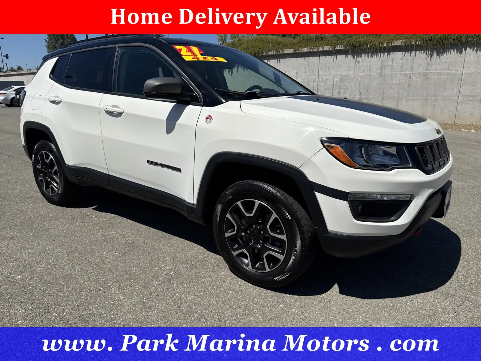 White 2021 Jeep Compass Trailhawk for sale in Redding, CA