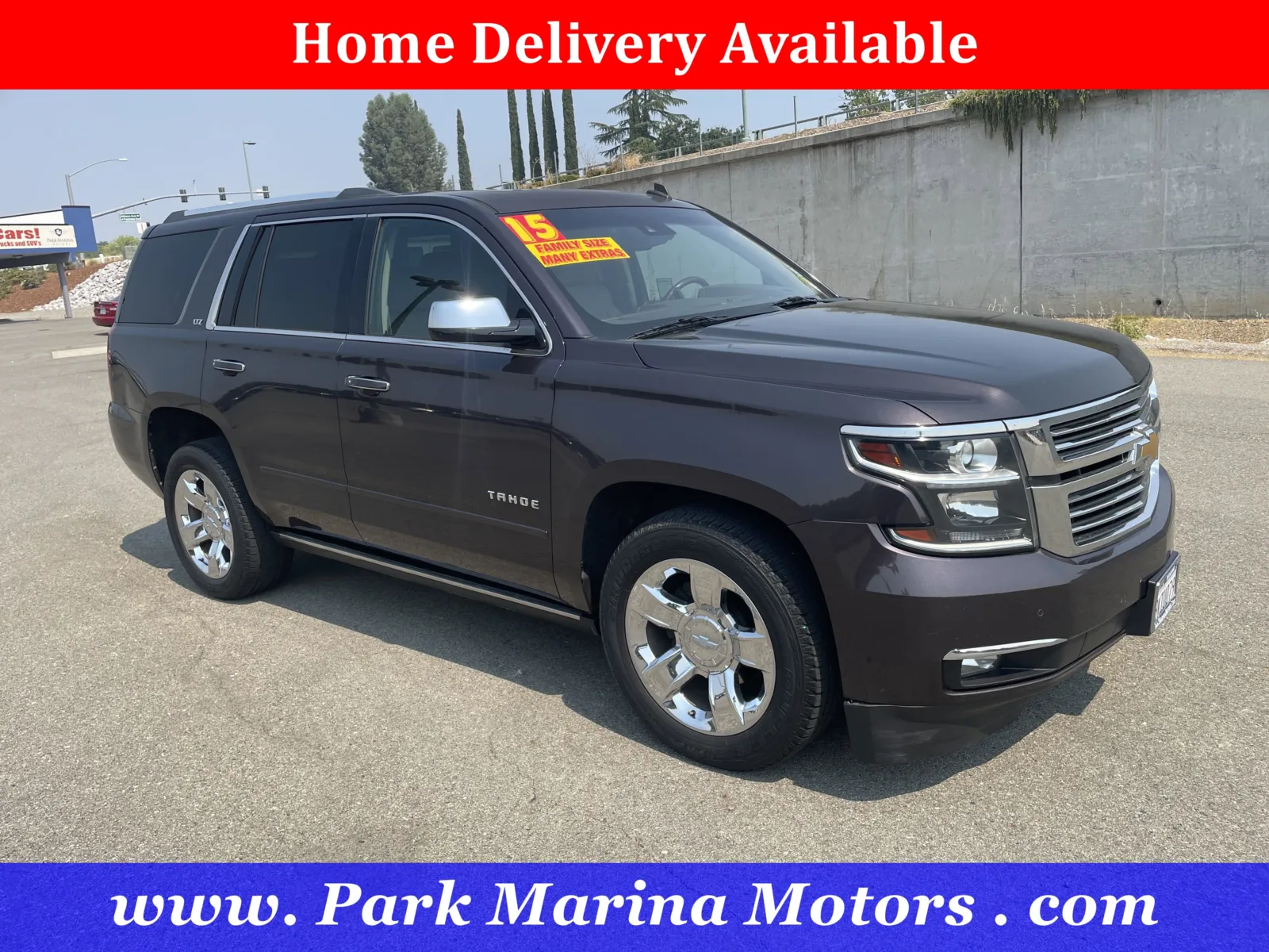 Gray 2015 Chevrolet Tahoe LTZ for sale in Redding, CA