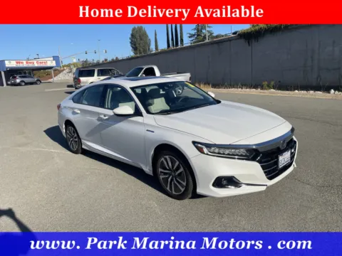White 2021 Honda Accord Hybrid EX for sale in Redding, CA