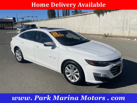 White 2020 Chevrolet Malibu LT for sale in Redding, CA
