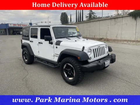 White 2016 Jeep Wrangler Unlimited Sport for sale in Redding, CA