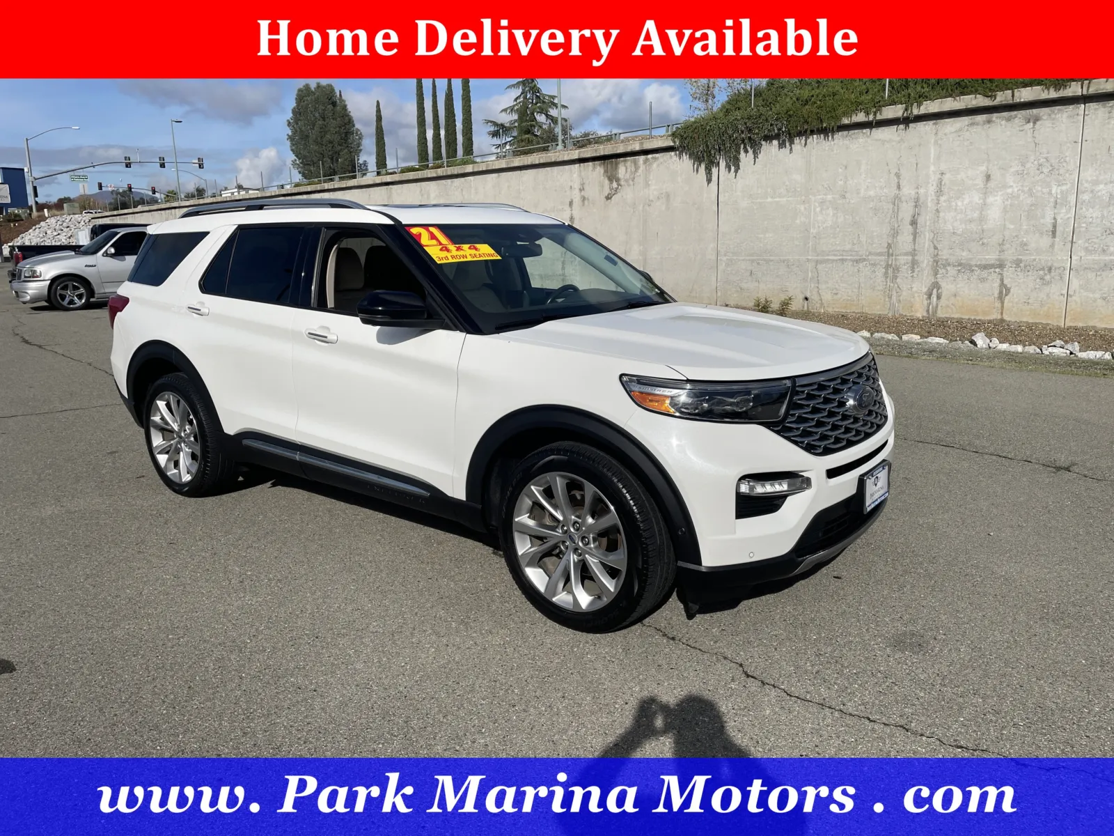 White 2021 Ford Explorer Platinum for sale in Redding, CA