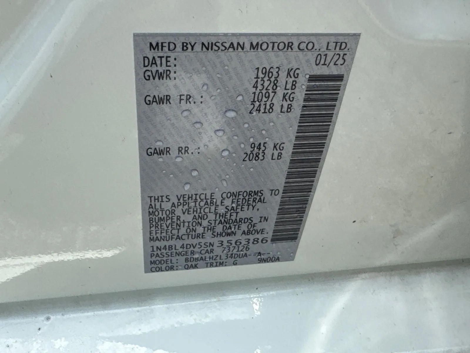 2025 Nissan Altima SV - Photo 32