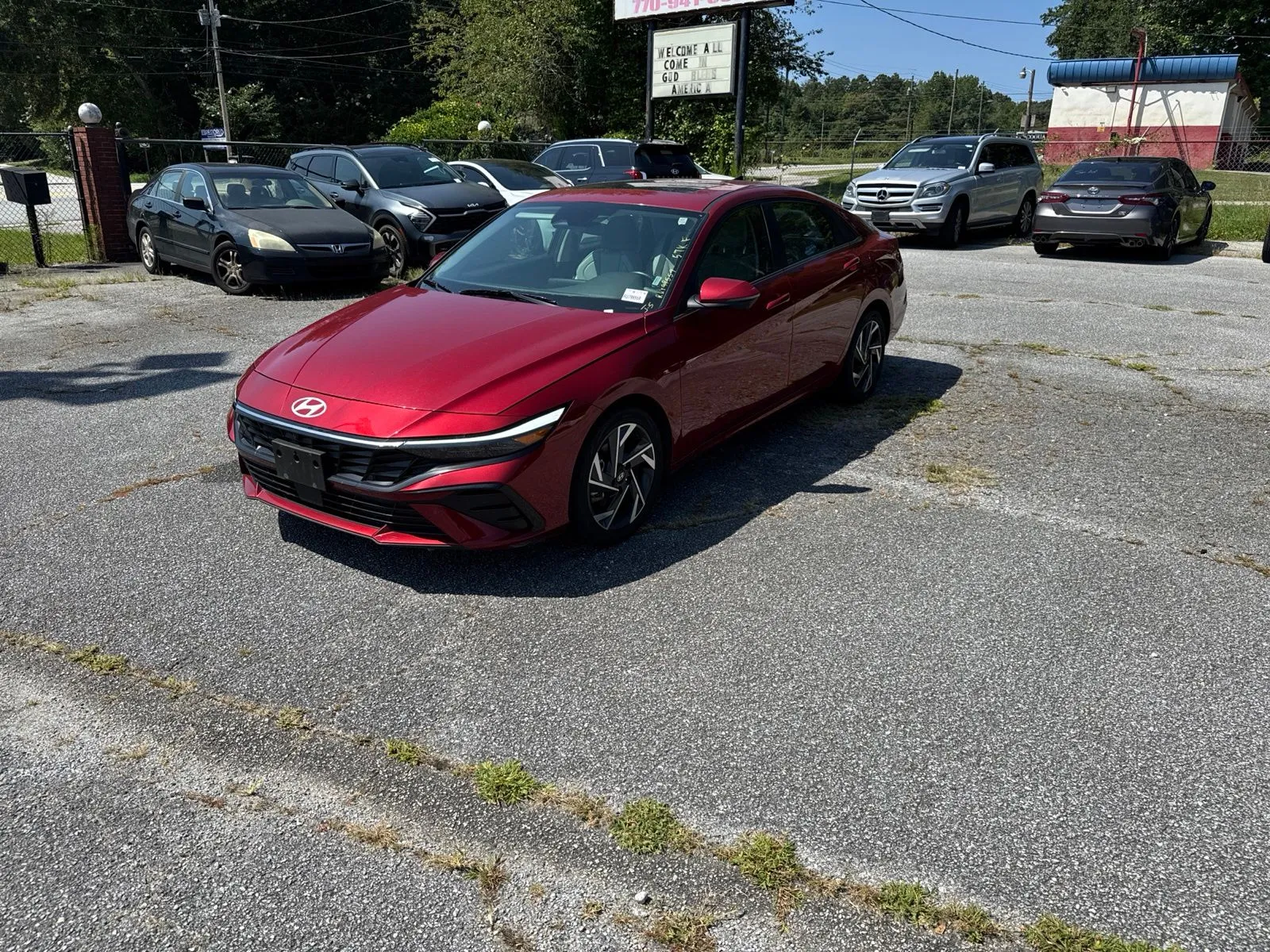 Red 2024 Hyundai Elantra Limited for sale in Lithia Springs, GA