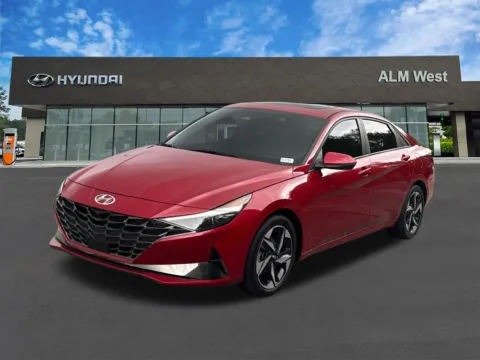 Red 2023 Hyundai Elantra Hybrid Limited for sale in Lithia Springs, GA
