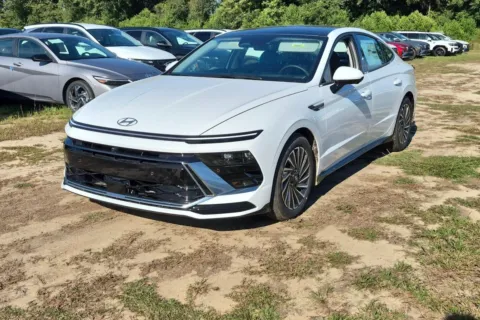 White 2026 Hyundai Sonata Hybrid Limited for sale in Lithia Springs, GA