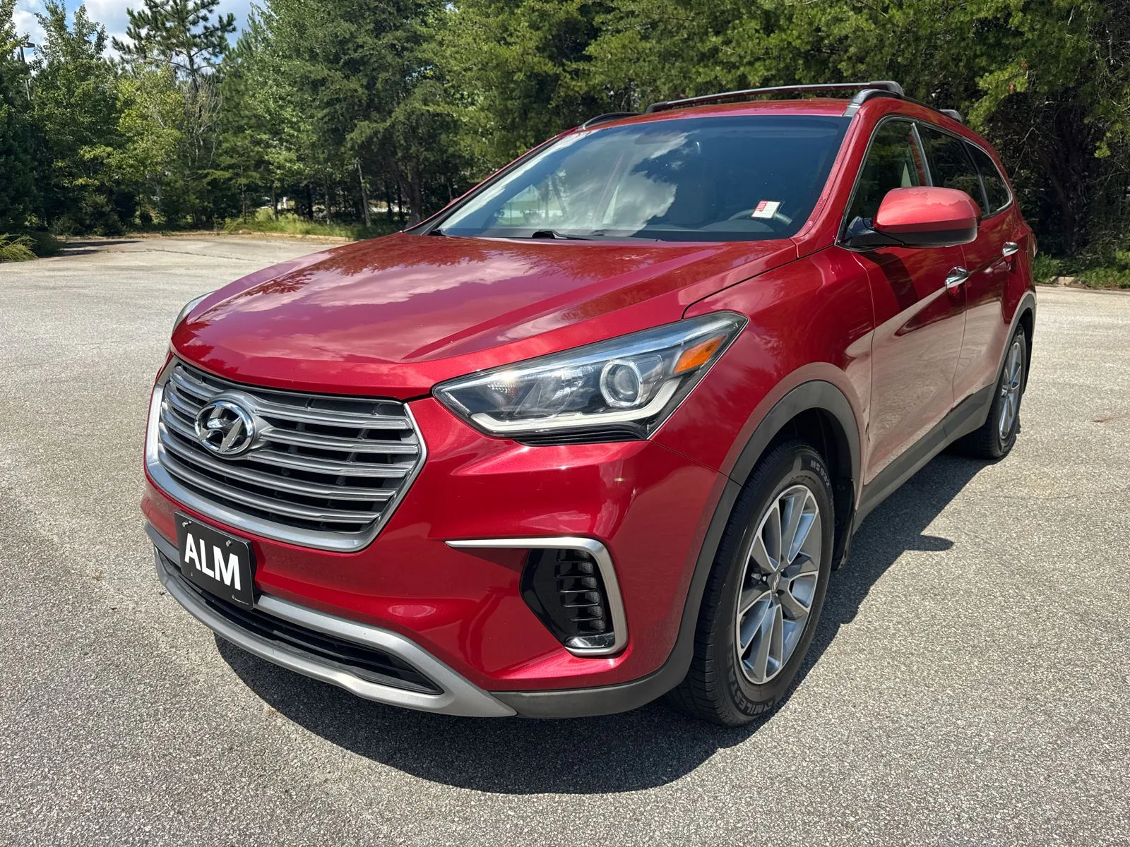 Red 2017 Hyundai Santa Fe SE for sale in Lithia Springs, GA