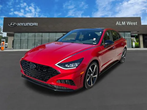 Red 2021 Hyundai Sonata SEL Plus for sale in Lithia Springs, GA