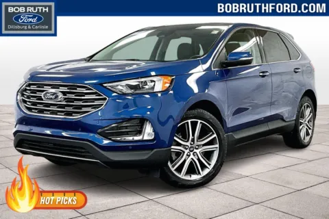 Blue 2022 Ford Edge Titanium for sale in Dillsburg, PA