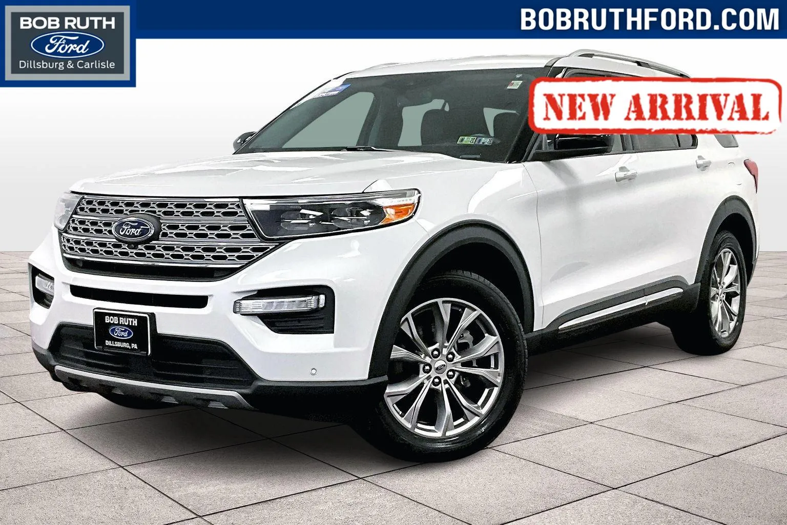 White 2022 Ford Explorer Limited for sale in Dillsburg, PA