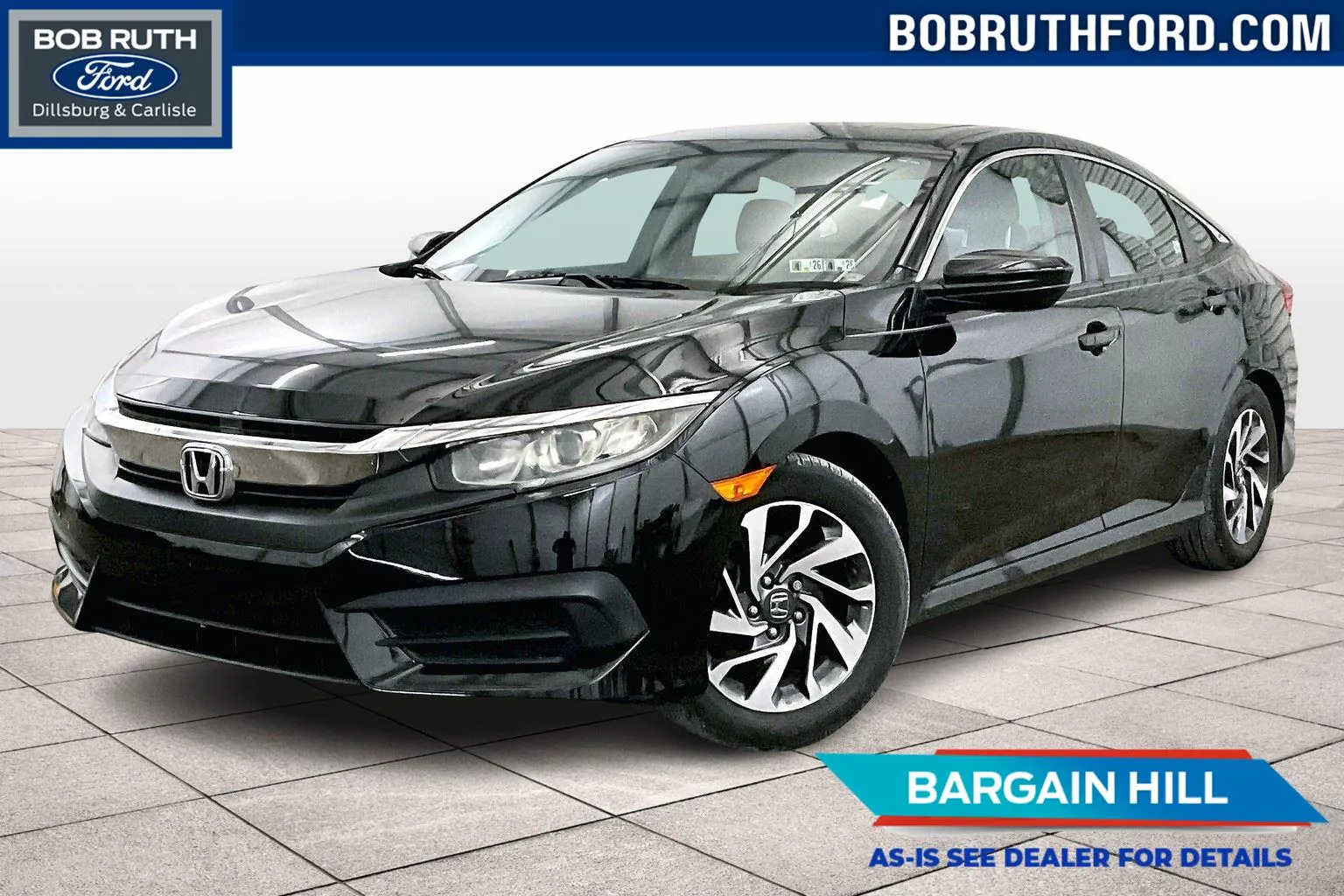 Gray 2016 Honda Civic Sedan EX for sale in Dillsburg, PA