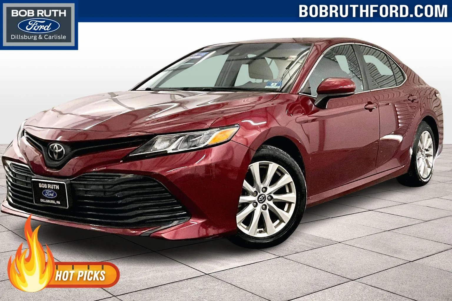 Red 2018 Toyota Camry LE for sale in Dillsburg, PA