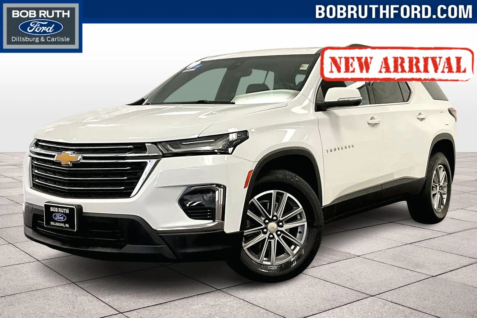 White 2023 Chevrolet Traverse LT Cloth for sale in Dillsburg, PA