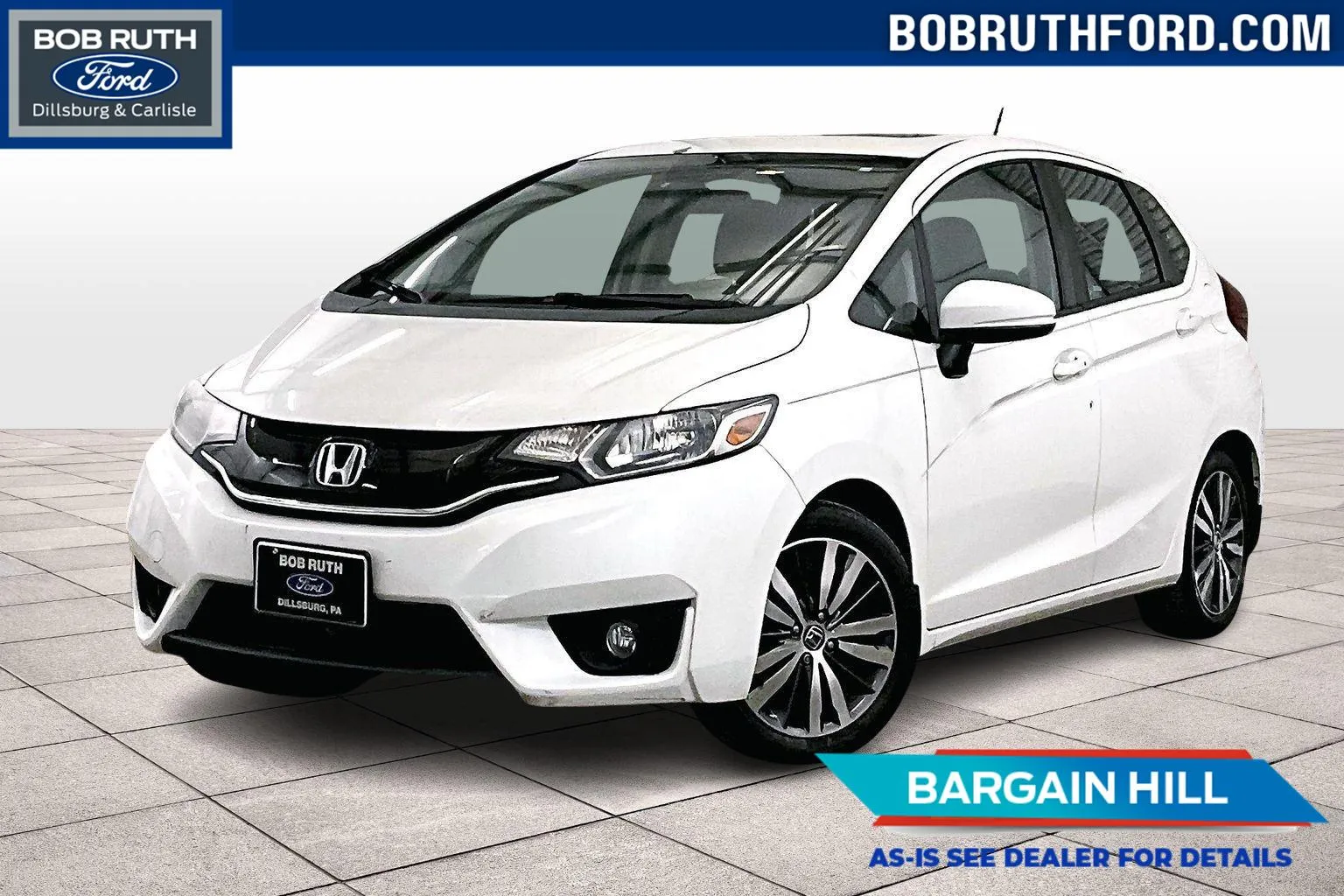 White 2015 Honda Fit EX for sale in Dillsburg, PA