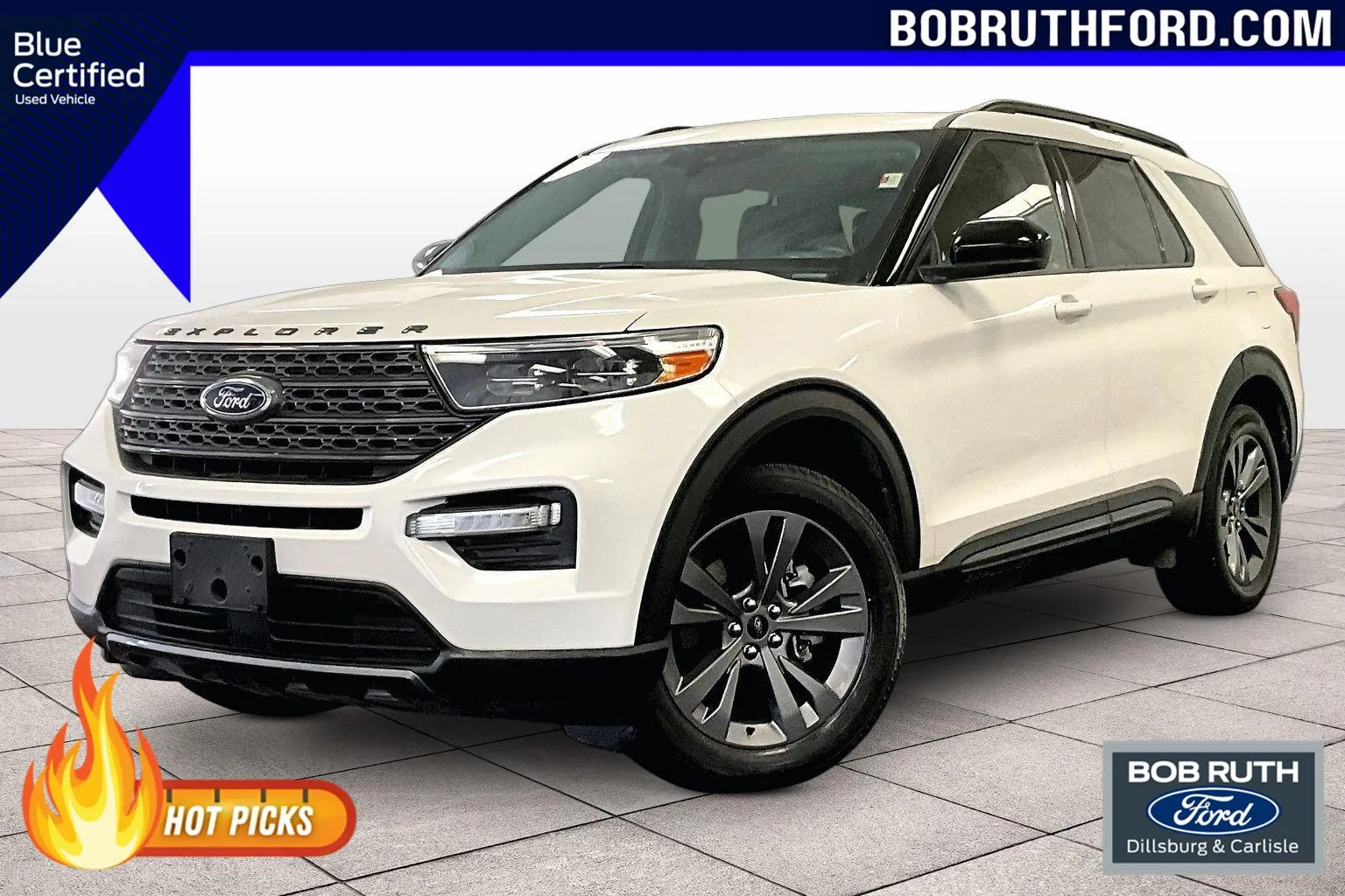 White 2022 Ford Explorer XLT for sale in Dillsburg, PA
