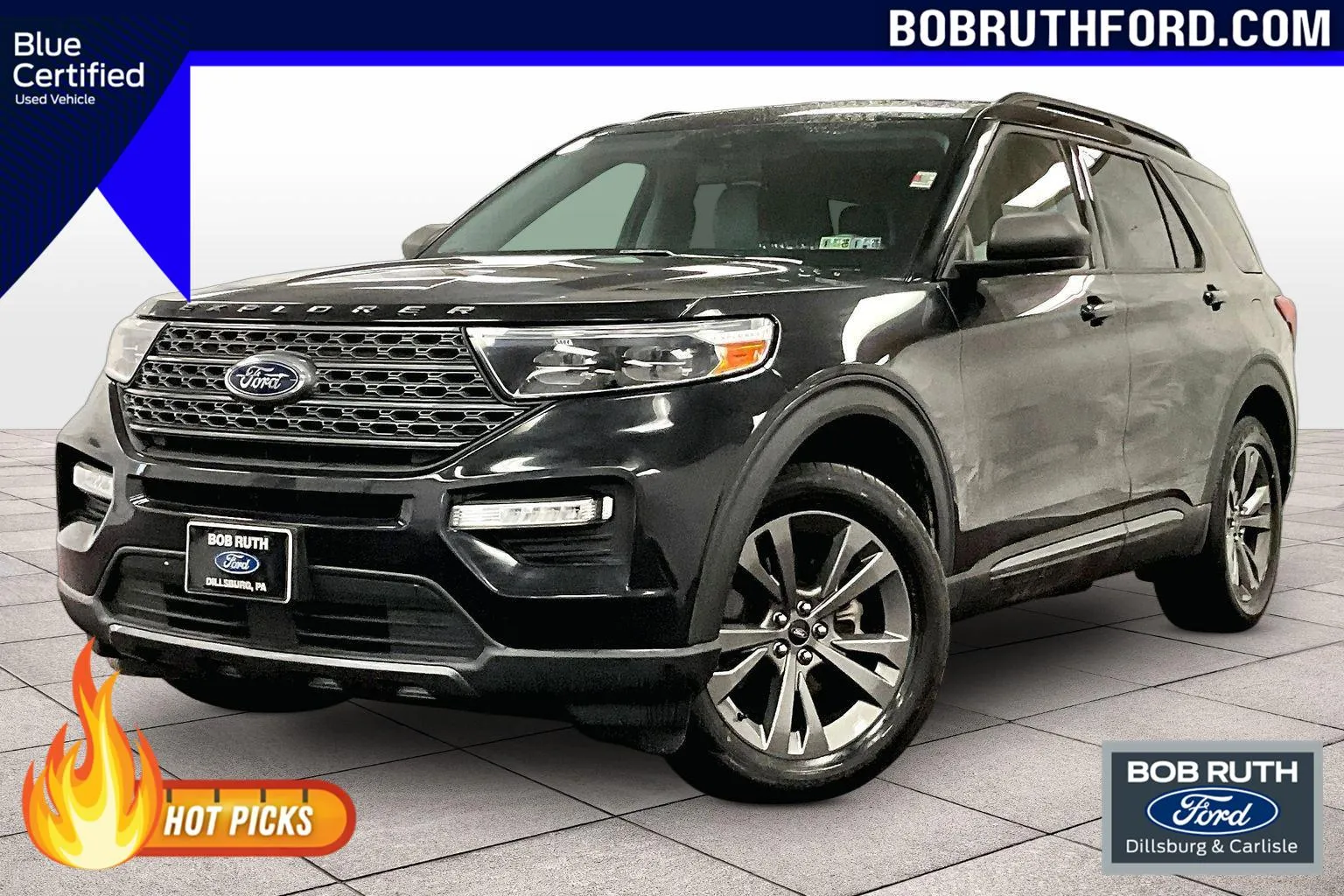 Black 2021 Ford Explorer XLT for sale in Dillsburg, PA