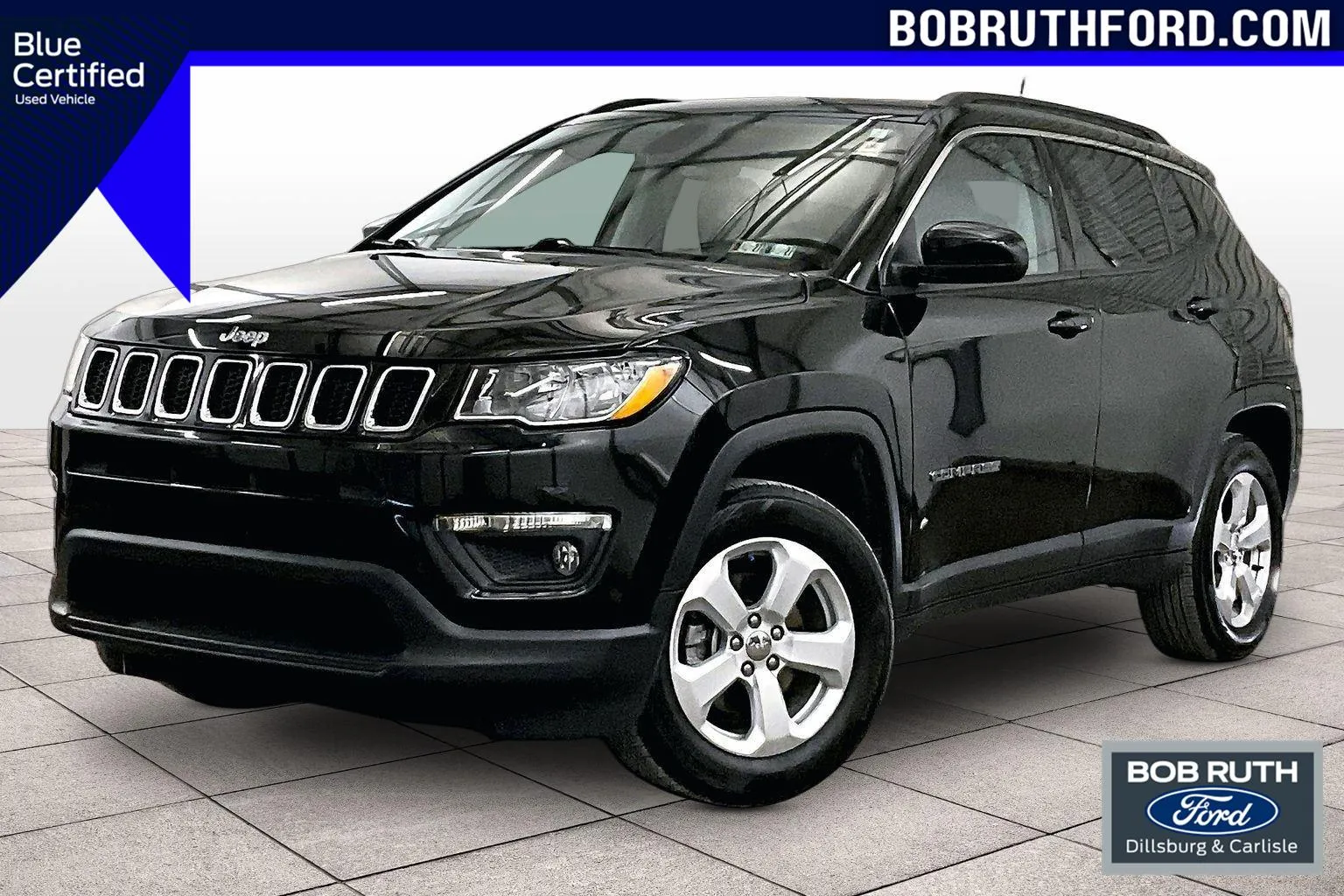 Black 2021 Jeep Compass Latitude for sale in Dillsburg, PA