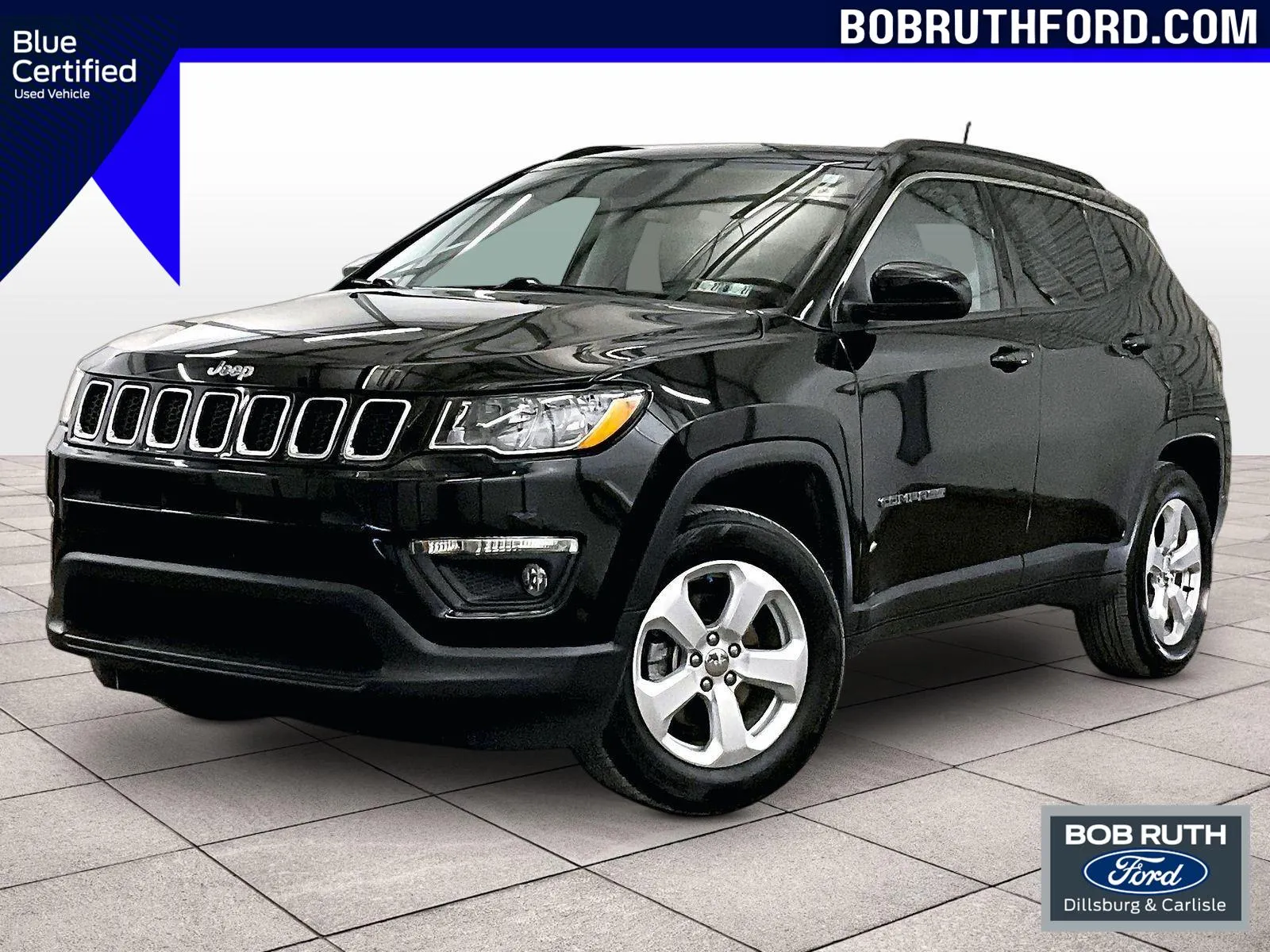 Black 2021 Jeep Compass Latitude for sale in Dillsburg, PA