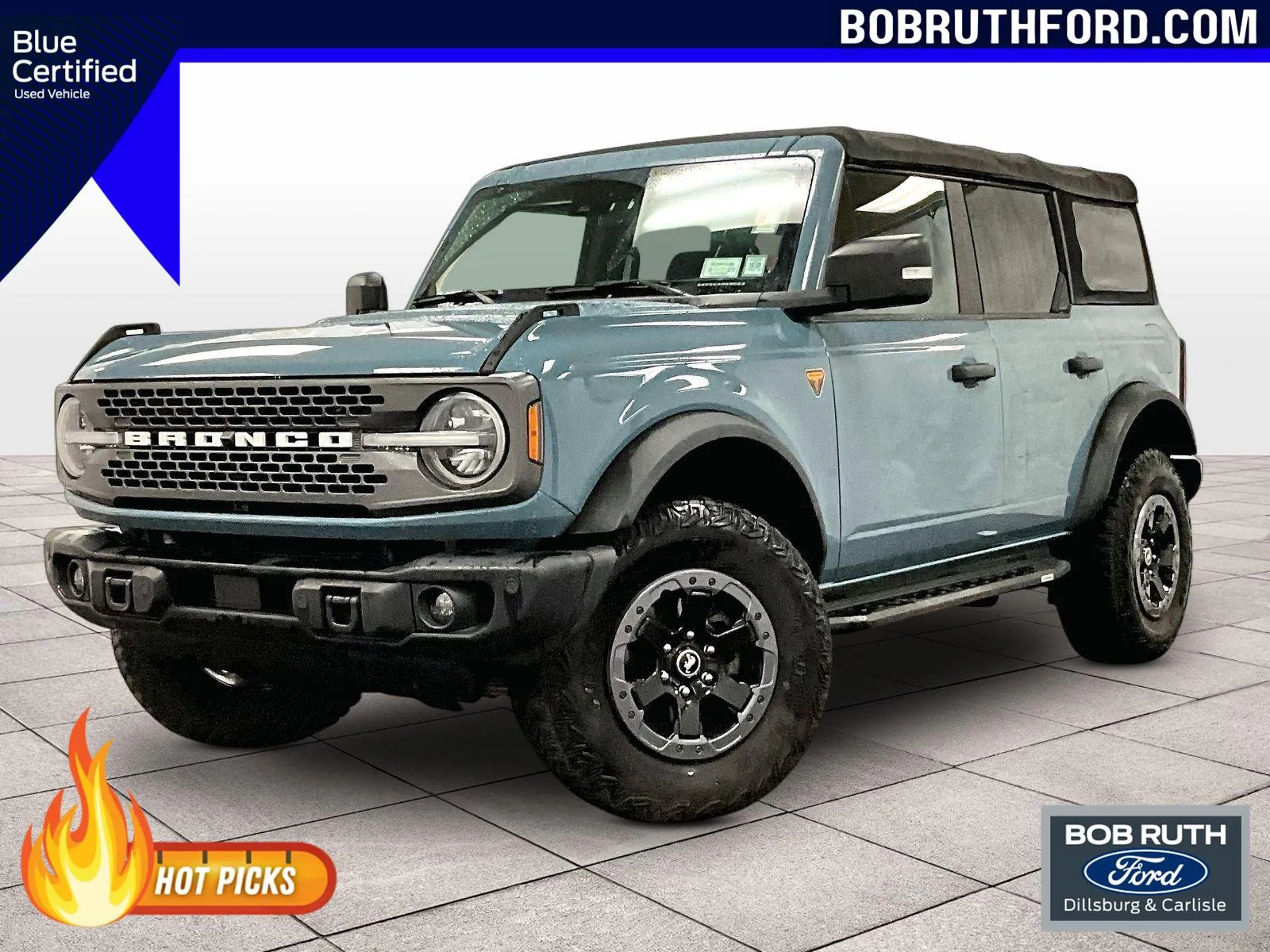 Blue 2022 Ford Bronco Badlands for sale in Dillsburg, PA