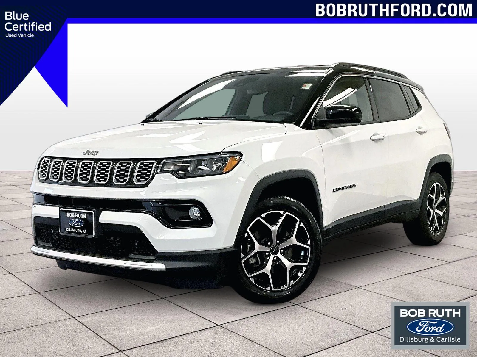 White 2025 Jeep Compass Limited for sale in Dillsburg, PA