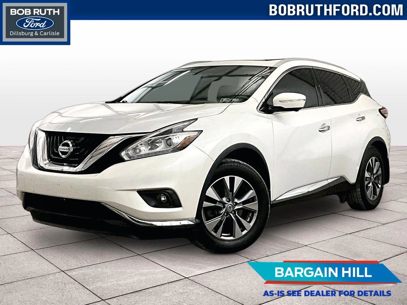 White 2015 Nissan Murano SL for sale in Dillsburg, PA