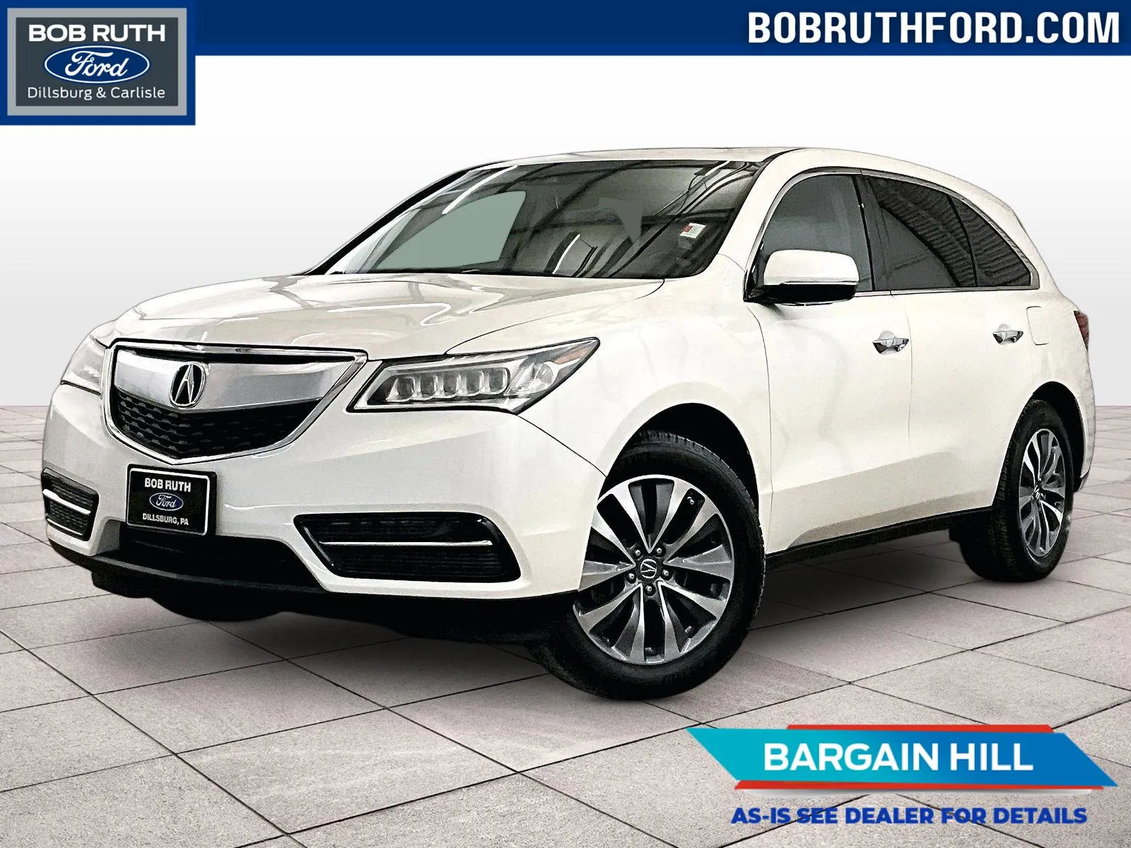 White 2016 Acura MDX w/Tech for sale in Dillsburg, PA