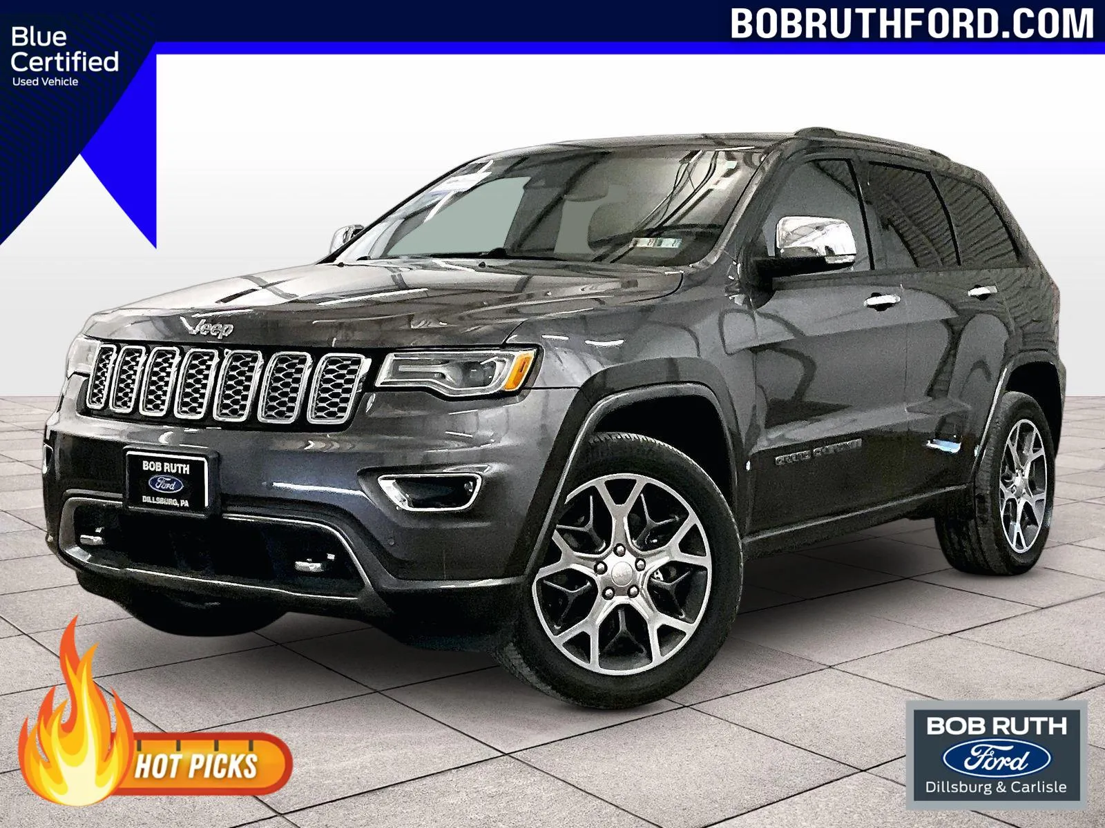 Gray 2019 Jeep Grand Cherokee Overland for sale in Dillsburg, PA