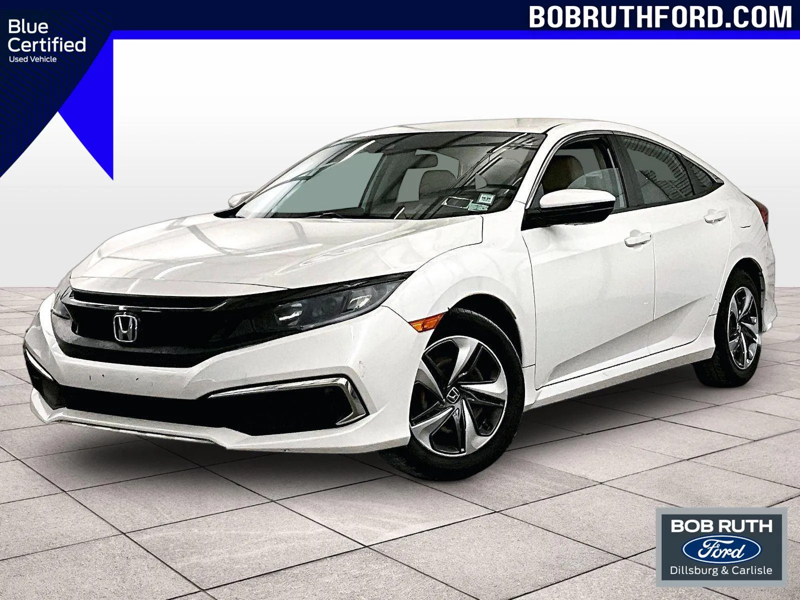 White 2019 Honda Civic Sedan LX for sale in Dillsburg, PA