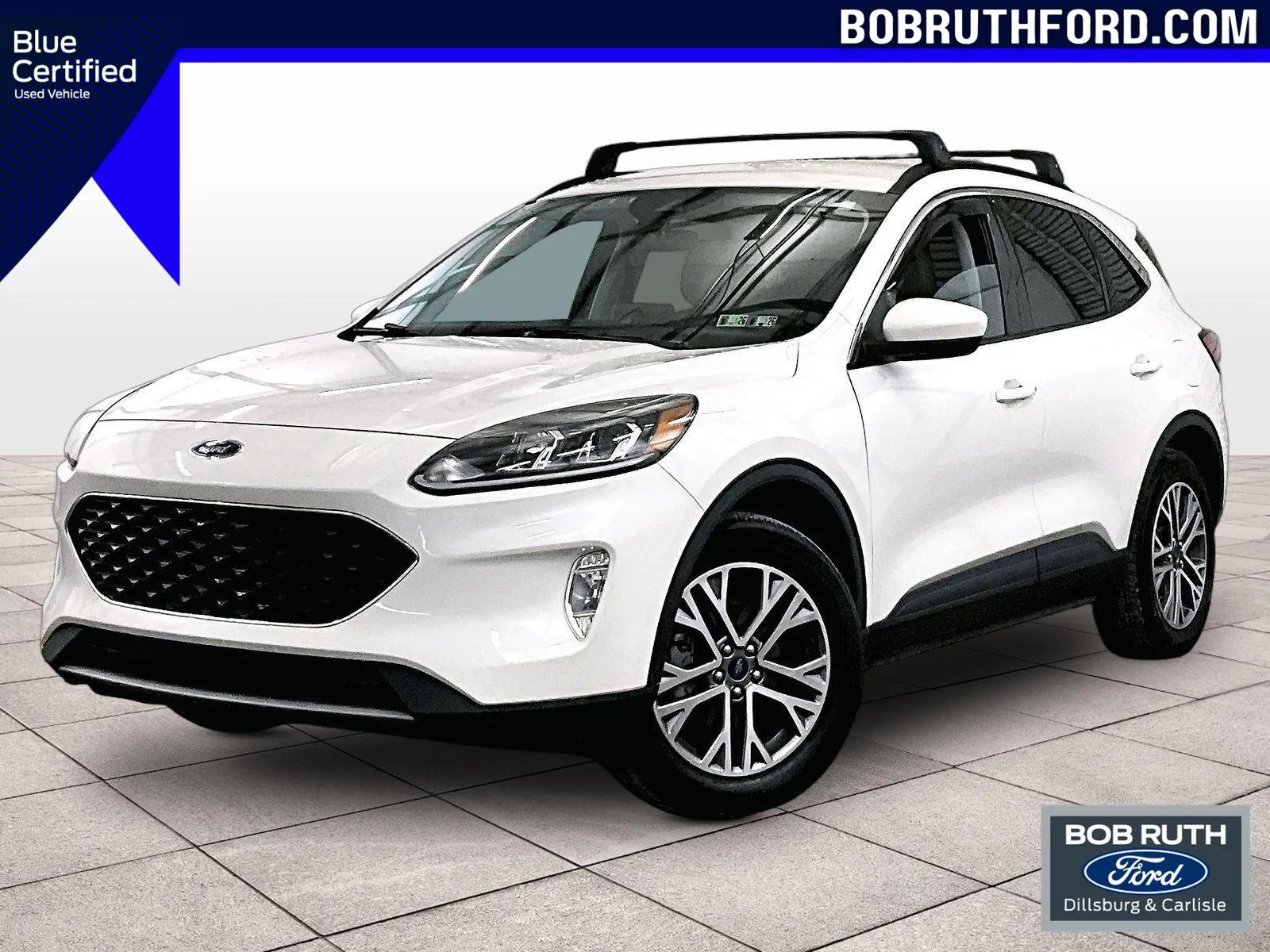White 2021 Ford Escape Hybrid SEL for sale in Dillsburg, PA