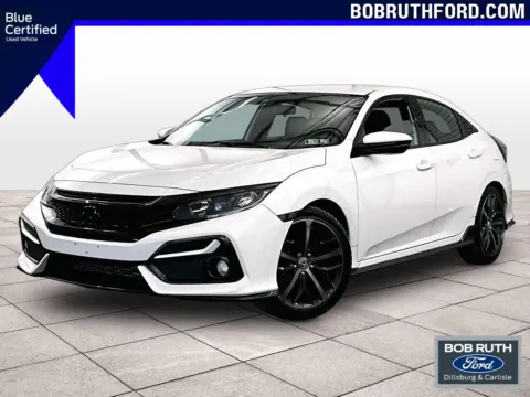 White 2021 Honda Civic Hatchback Sport for sale in Dillsburg, PA