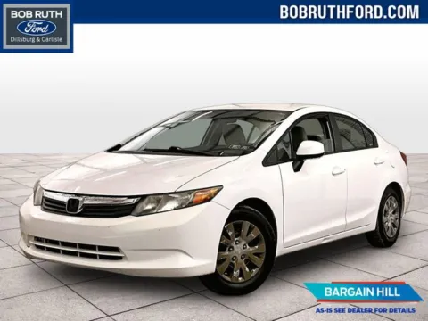 White 2012 Honda Civic LX for sale in Dillsburg, PA