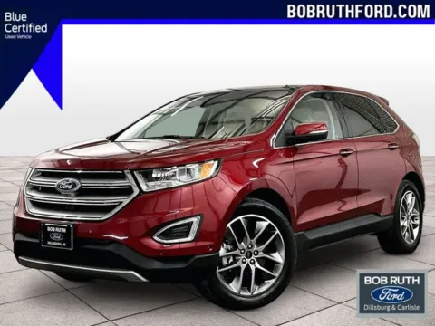 Red 2017 Ford Edge Titanium for sale in Dillsburg, PA