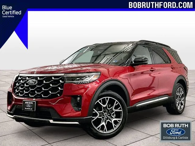 Red 2025 Ford Explorer Platinum for sale in Dillsburg, PA