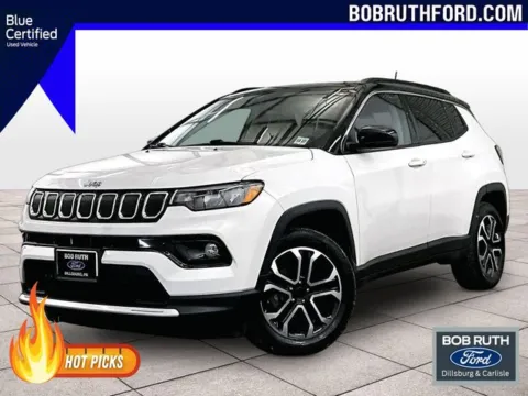 White 2022 Jeep Compass Limited for sale in Dillsburg, PA