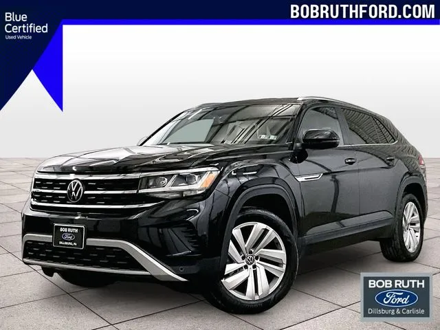 Black 2022 Volkswagen Atlas Cross Sport 3.6L V6 SE w/Technology for sale in Dillsburg, PA