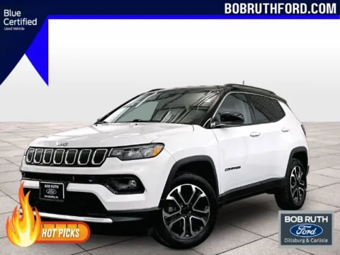 White 2022 Jeep Compass Limited for sale in Dillsburg, PA